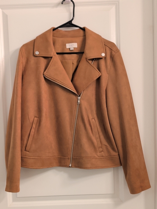 LOFT Jackets & Blazers - LOFT Tan Faux Suede Moto Jacket